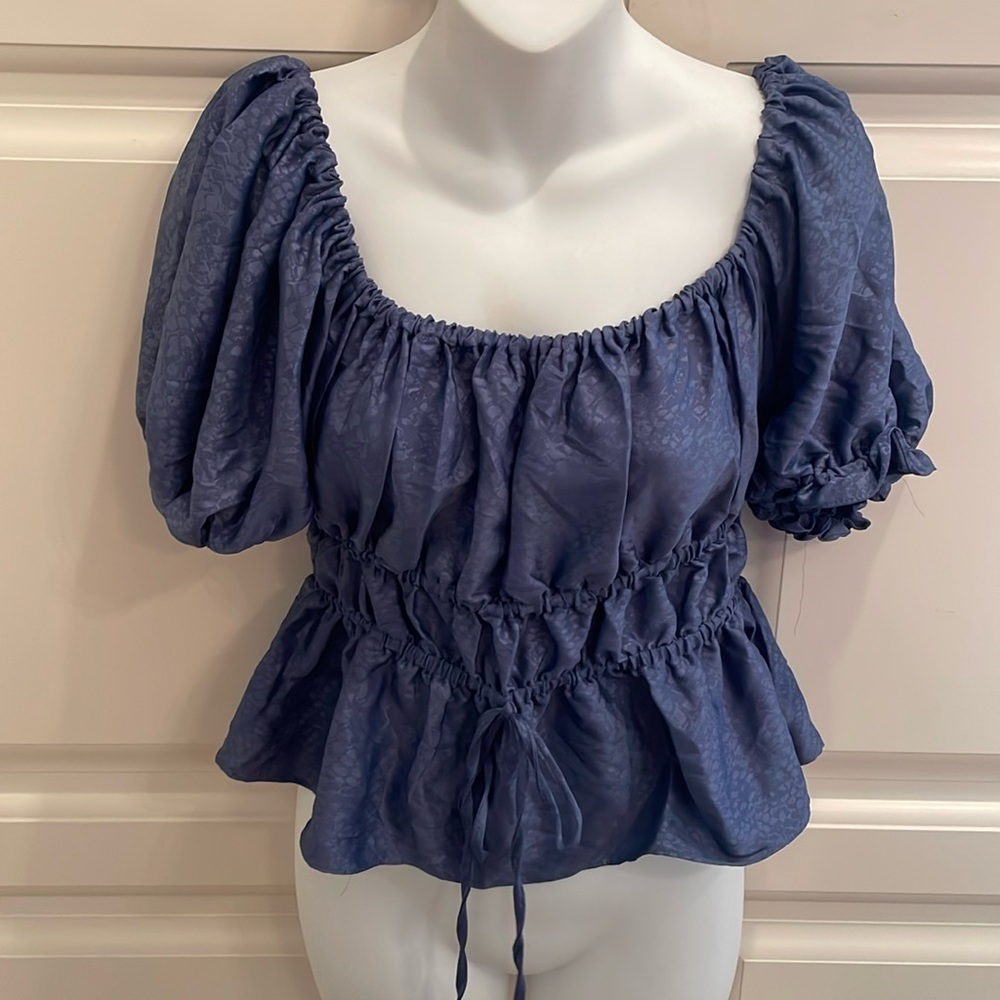NSR NEW elastic waist babydoll top sz M